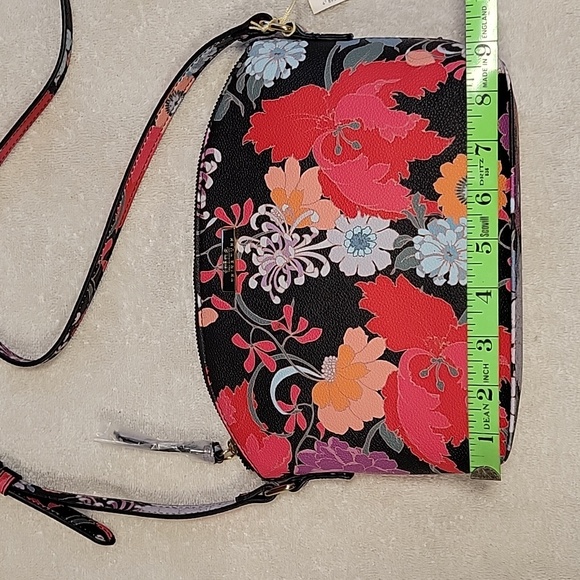 Trina Turk Black Multi-Color Floral Crossbody Purse - Picture 3 of 15